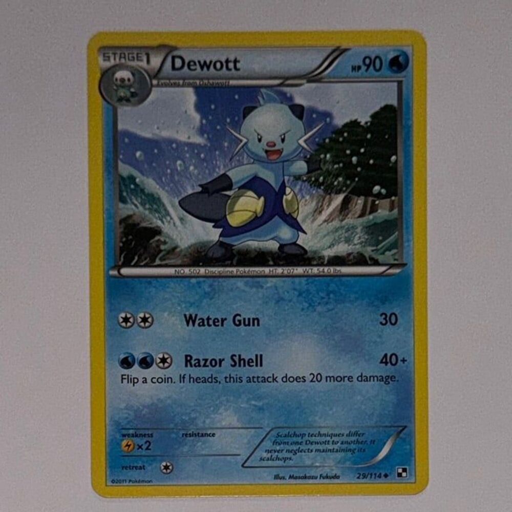 POKEMON CARD: Dewott #29/114 (Pokemon Black & White)